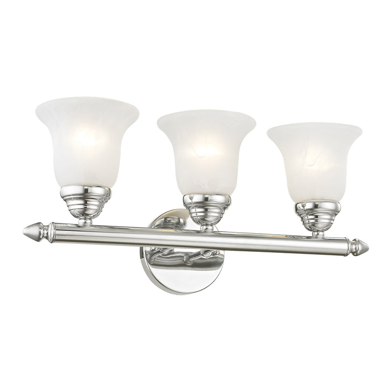 Rivera 3-Light 19" Bath Vanity Light in Polished Chrome