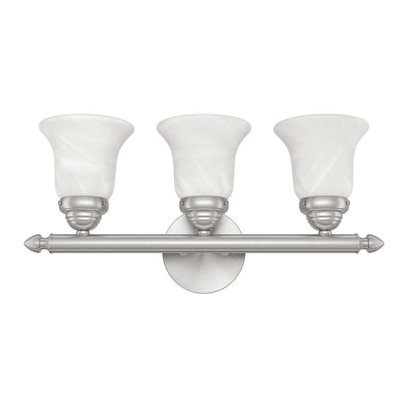 Rivera 3-Light 19" Bath Vanity Light in Brushed Nickel