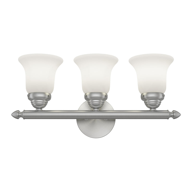 Rivera 3-Light 19" Bath Vanity Light in Brushed Nickel