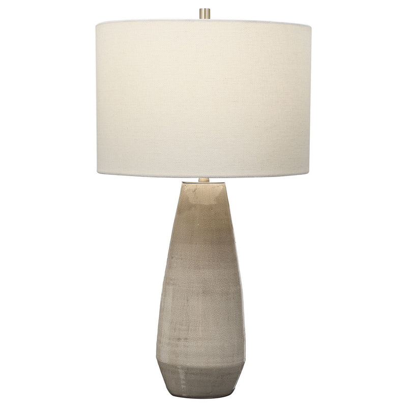 Volterra 1-Light Table Lamp in Antique Brushed Brass - Lamps Expo