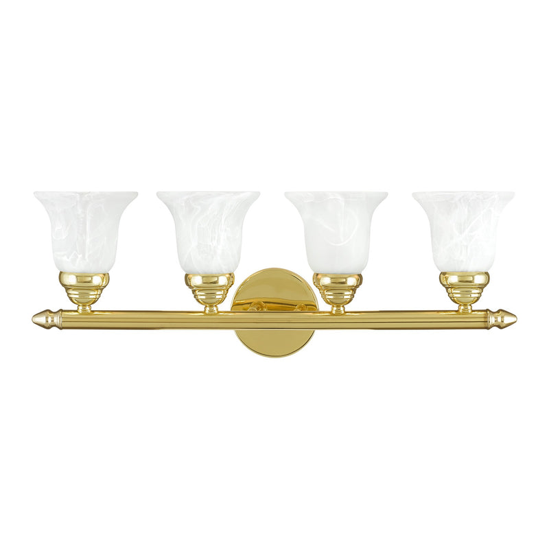 Rivera 4-Light Bath Vanity Light in Polished Brass