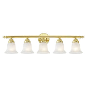 Rivera 5-Light 32" Bath Vanity Light in Polished Brass