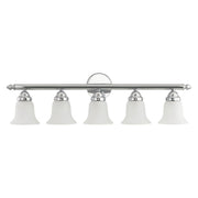Rivera 5-Light 32" Bath Vanity Light in Polished Chrome