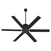 Zeus 65" 6-Blade Ceiling Fan in Matte Black