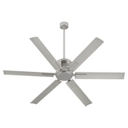 Zeus 65" 6-Blade Ceiling Fan in Satin Nickel