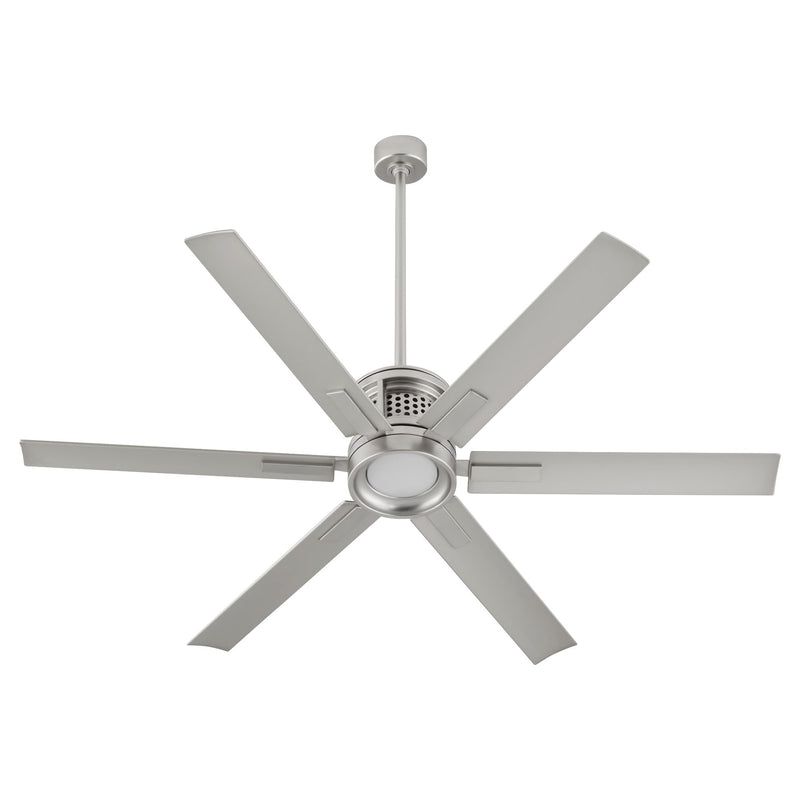 Zeus 65" 6-Blade Ceiling Fan in Satin Nickel