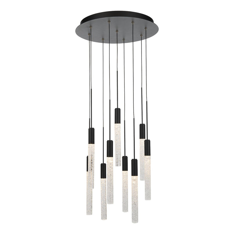Magic 9-Light Round Pendant in Black