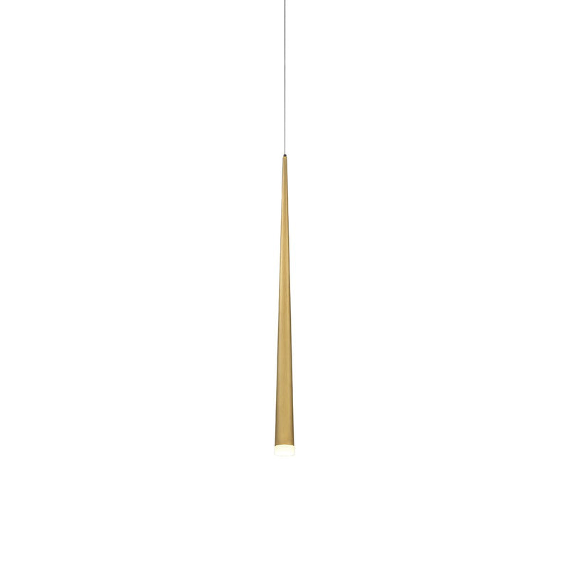 Cascade 28" Crystal Mini Pendant in Aged Brass