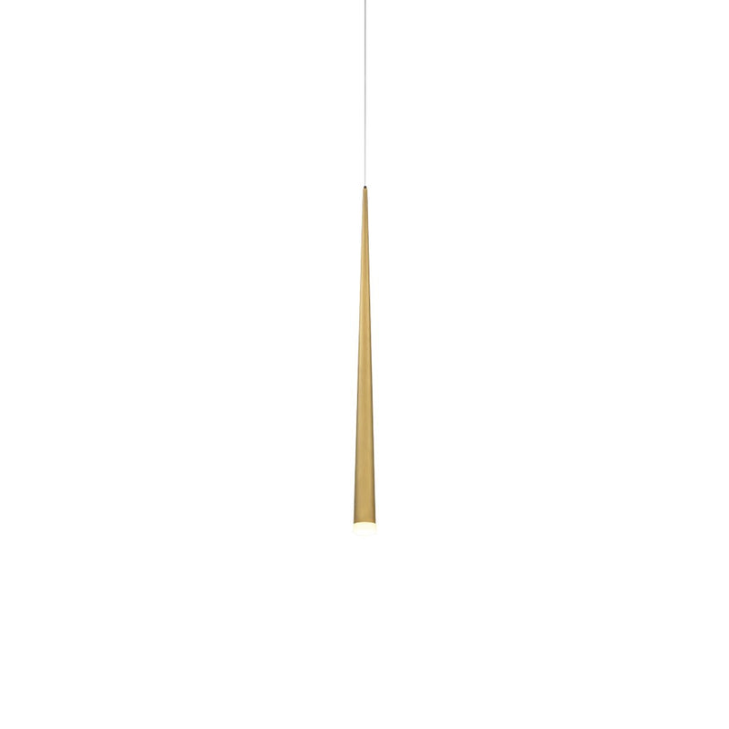Cascade 37" Crystal Mini Pendant in Aged Brass