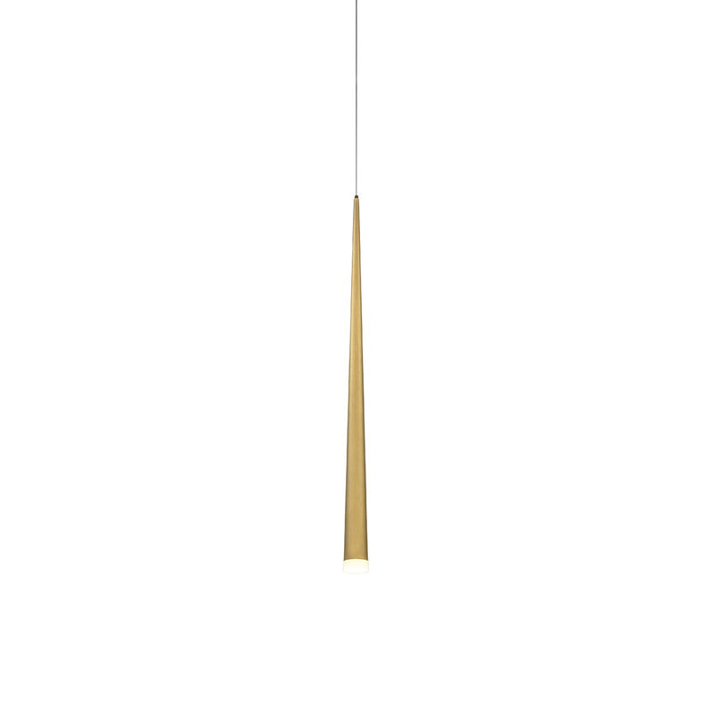 Cascade 28" Etched Mini Pendant in Aged Brass