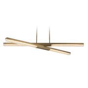 Minx 4-Light Linear Pendant in Aged Brass
