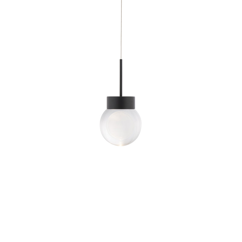 Double Bubble LED Mini Pendant in Black