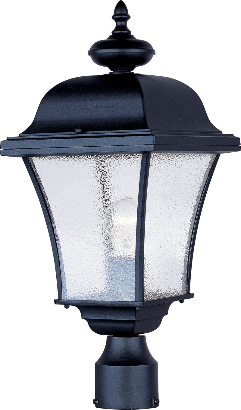 Senator 1 Light Outdoor Post Lantern in Black