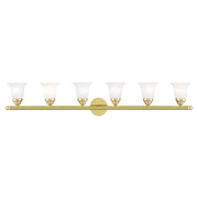 Rivera 6-Light 48" Bath Vanity Light in Polished Brass