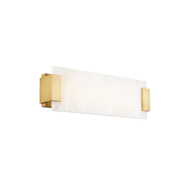 Quarry 18" Bath Vanity Light in Aged Brass