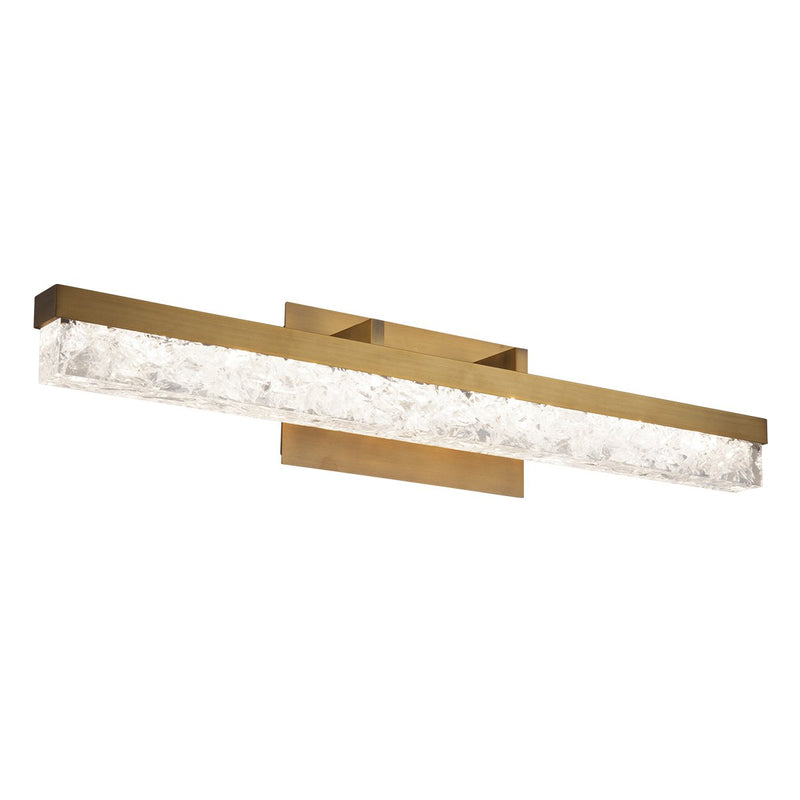Minx 29" Bath Vanity Light in Aged Brass