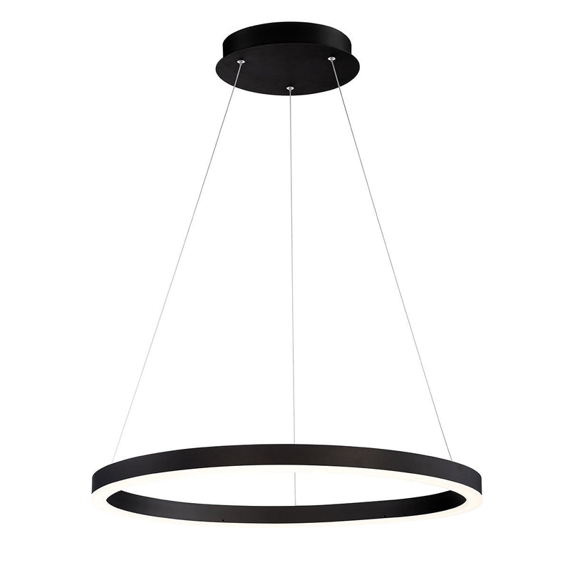 Spunto 27.5" Ring Pendant in Matte Black