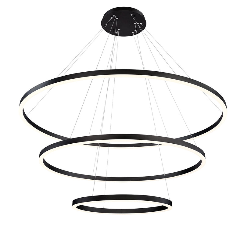 Spunto LED Chandelier in Matte Black - Lamps Expo