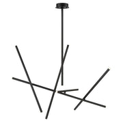 Crossroads 10-Light 22" Chandelier in Matte Black