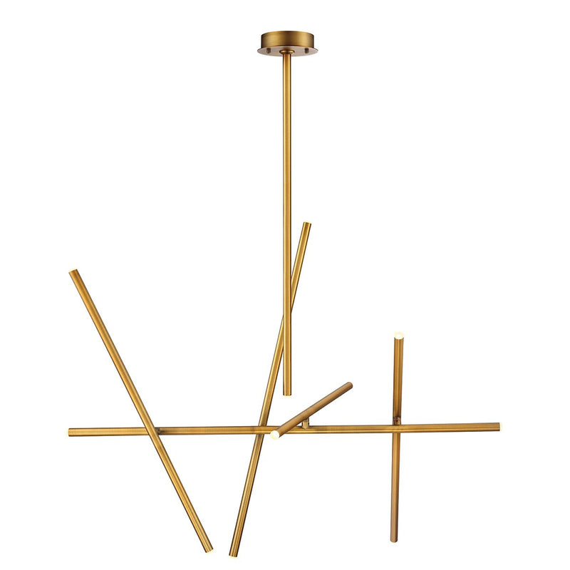 Crossroads 10-Light 22" Chandelier in Brushed Brass