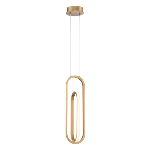 Demark 6" Pendant in Matte Gold