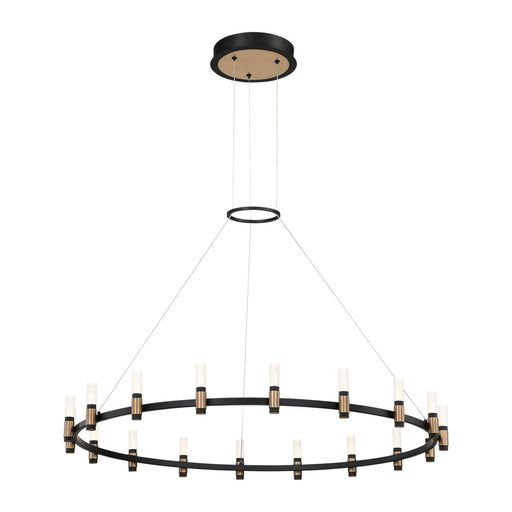 Albany 36-Light 45.25" Pendant in Brass-Black Mix