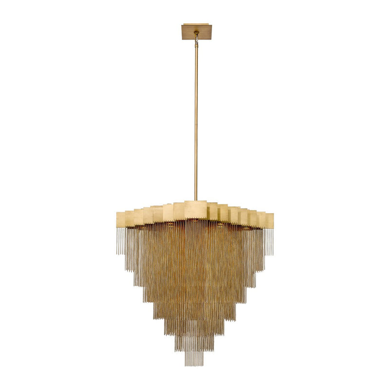 Bloomfield 18-Light 28.5" Pendant in Matte Gold