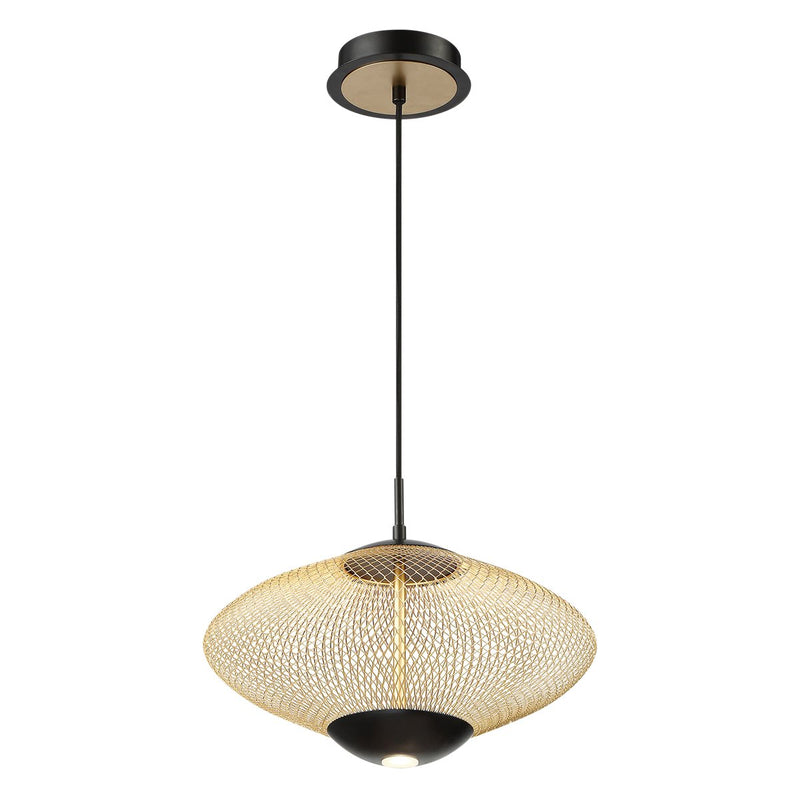 Park 2-Light 14.2" Pendant in Matte Black