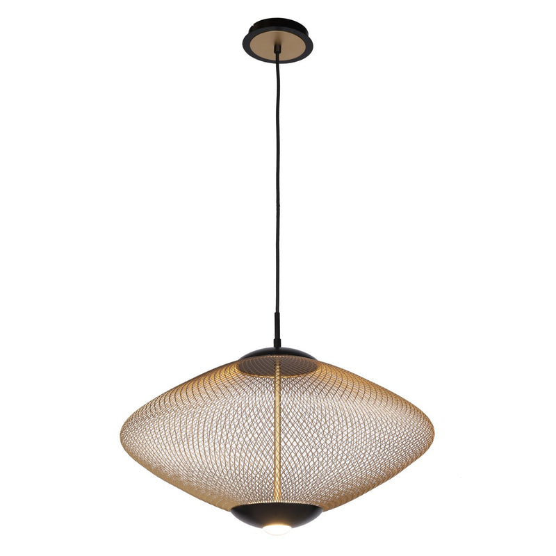 Park 2-Light 21.5" Pendant in Matte Black