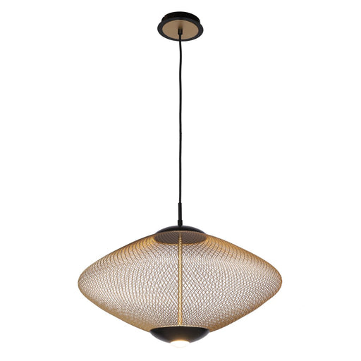 Park 2-Light 21.5" Pendant in Matte Black