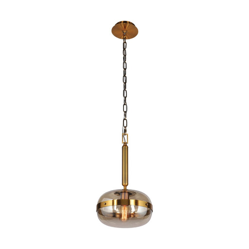 Nottingham 10" Pendant in Antique Brass
