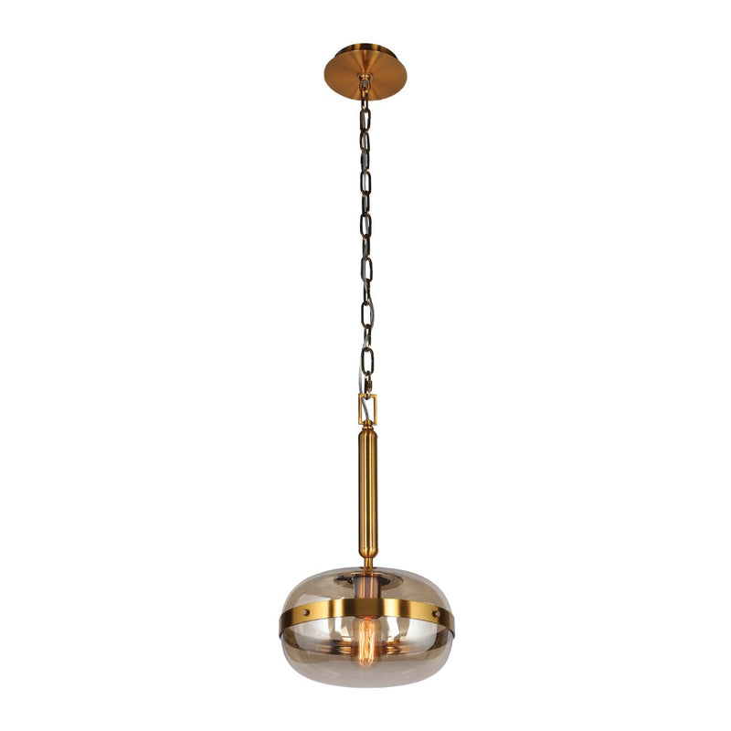 Nottingham 13.8" Pendant in Antique Brass