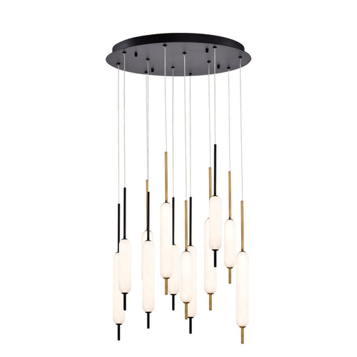 Cumberland 12-Light 22" Multi-Drop Pendant in Mix
