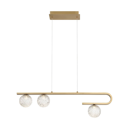 Phillimore 3-Light 31.5" Linear Pendant in Satin Gold Paint