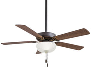 Contractor Uni-Pack 52" Ceiling Fan with 2-Light Kit in Oil Rubbed Bronze / Medium Maple
