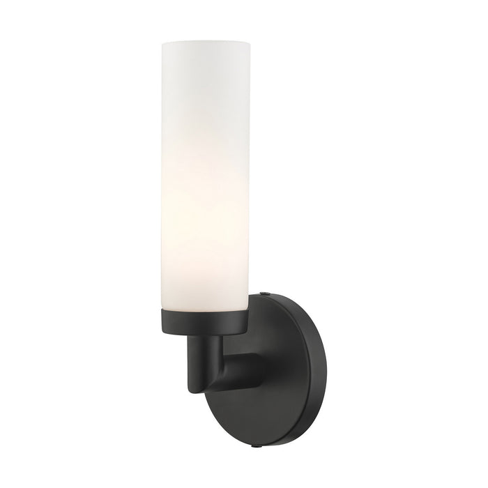 Aero One Light Wall Sconce in Black