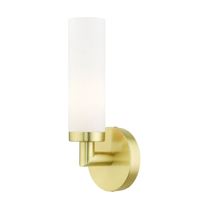 Aero One Light Wall Sconce in Satin Brass