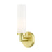 Aero One Light Wall Sconce in Satin Brass