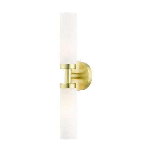 Aero Two Light Vanity in Satin Brass