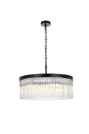 Harlow 24" 6-Light Chandelier in Black And Clear