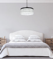 Harlow 24" 6-Light Chandelier in Black And Clear