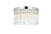 Harlow 16" 4-Light Flush Mount in Chrome And Clear