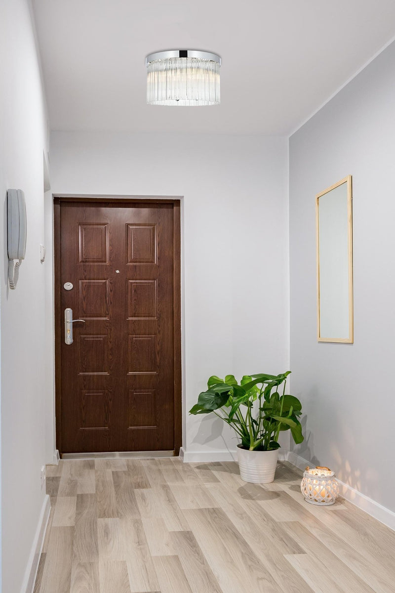 Harlow 16" 4-Light Flush Mount in Chrome And Clear