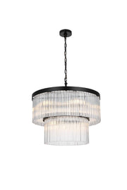 Harlow 24" 9-Light Chandelier in Black