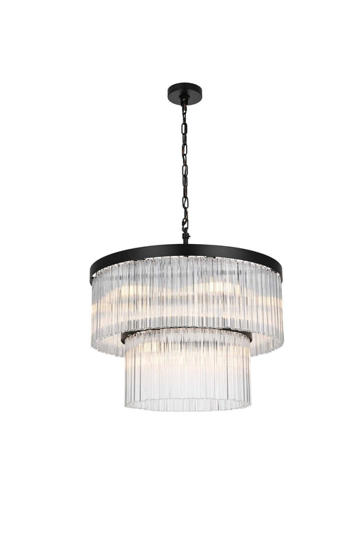 Harlow 24" 9-Light Chandelier in Black