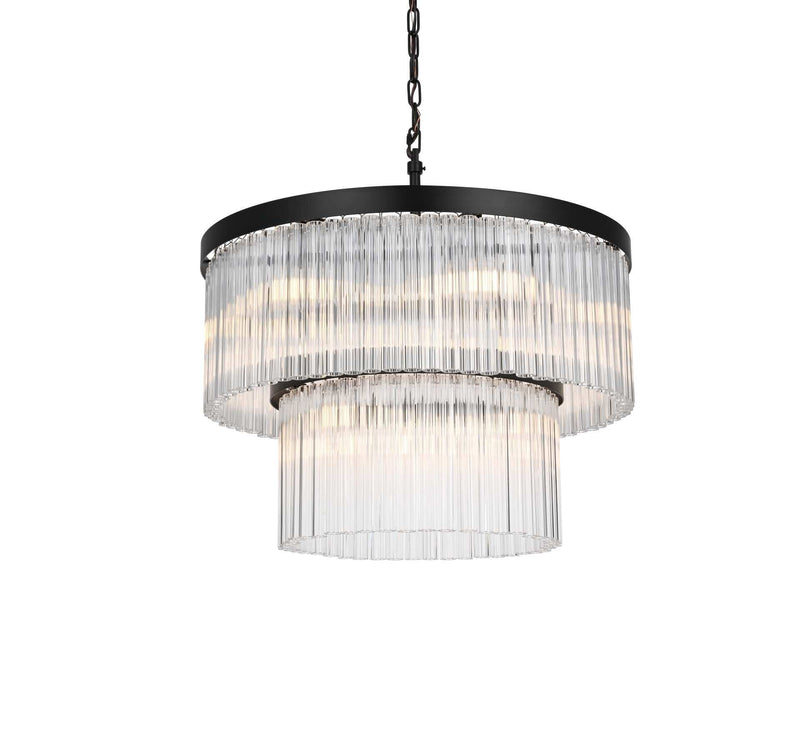Harlow 24" 9-Light Chandelier in Black