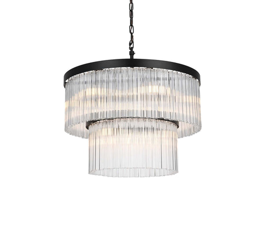 Harlow 24" 9-Light Chandelier in Black