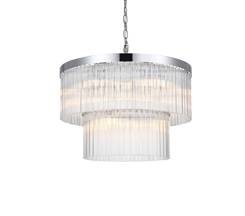 Harlow 24" 9-Light Chandelier in Chrome