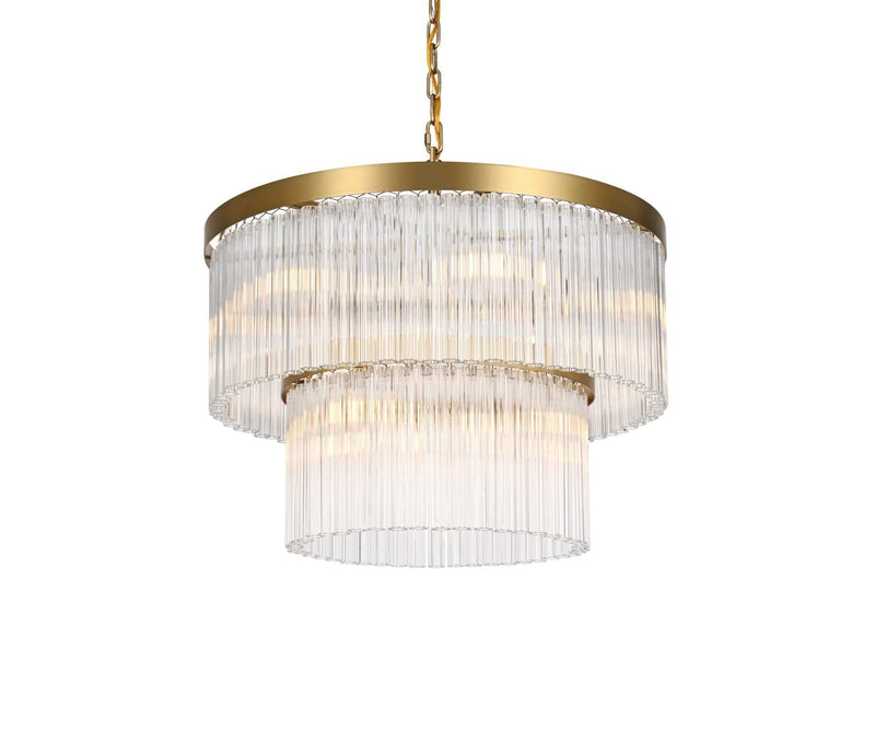 Harlow 24" 9-Light Chandelier in Satin Gold