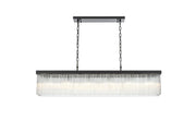 Harlow 49" 6-Light Chandelier in Black And Clear